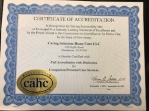 Home Care Hawthorne NJ - Agency News - Accreditation with Distinction Award